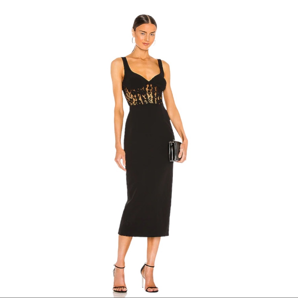 Bardot Lace Corset Cocktail Dress
